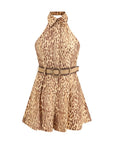 Zimmermann Leopard Halter Neck Mini Dress