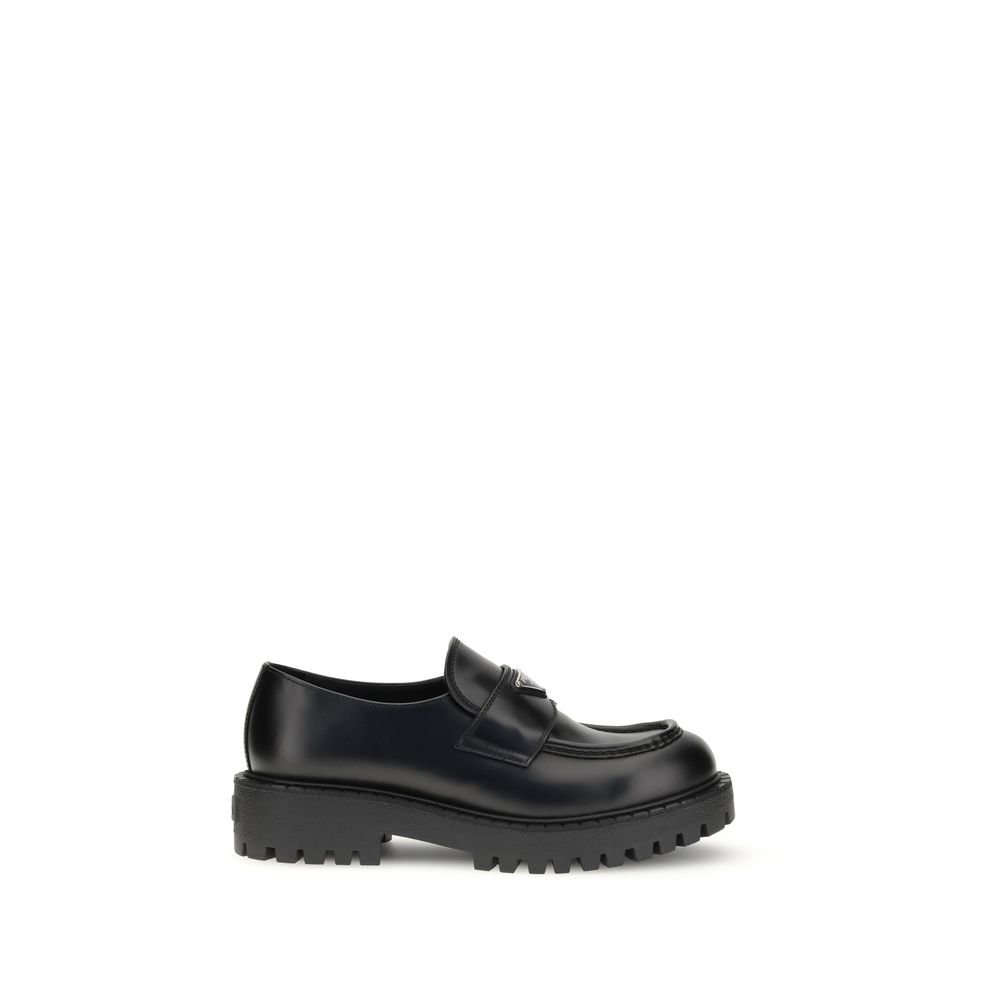 Prada Leather Low Heel Loafers