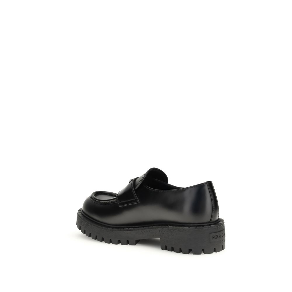 Prada Leather Low Heel Loafers