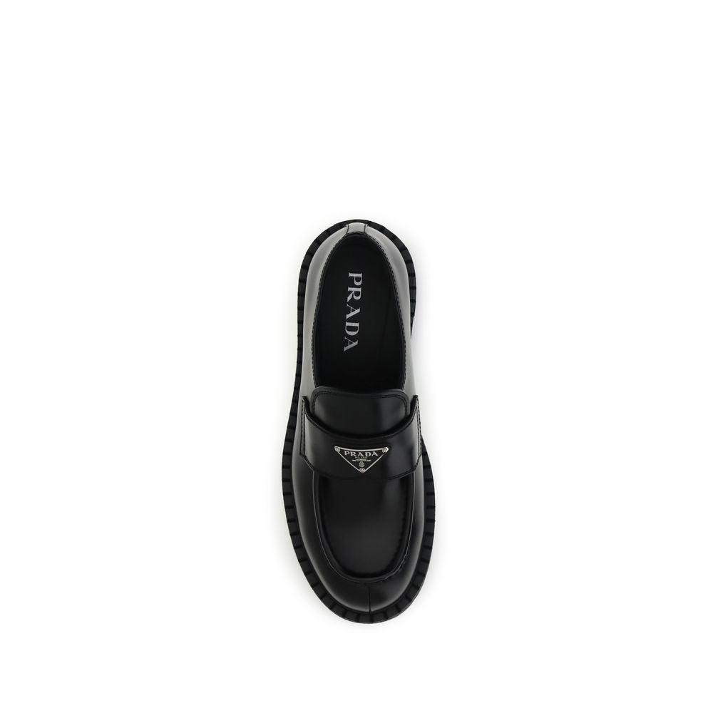 Prada Leather Low Heel Loafers