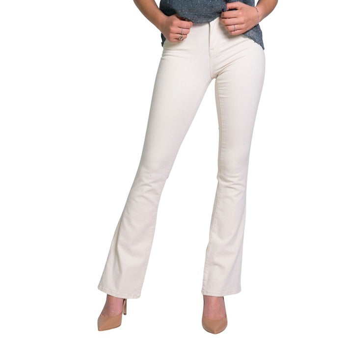 Only Minimalist Boot Cut White Denim Jeans