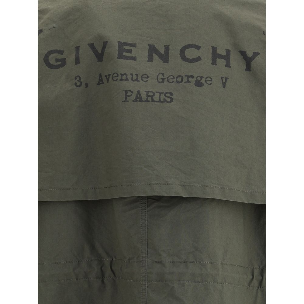 Givenchy Collarless Oversize Parka Jacket