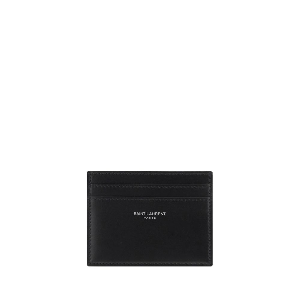 Saint Laurent Slim Black Leather Card Holder