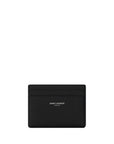 Saint Laurent Slim Black Grained Leather Card Holder