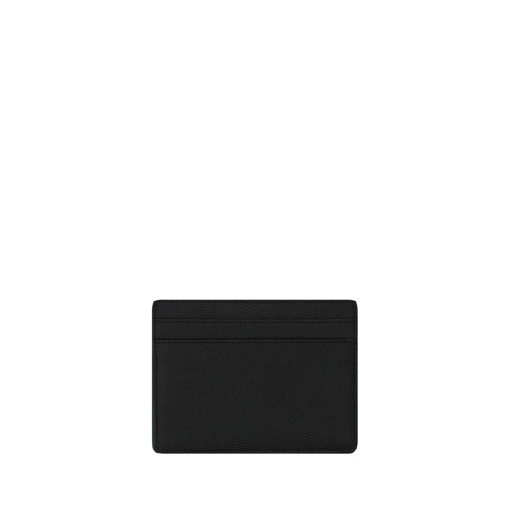 Saint Laurent Slim Black Grained Leather Card Holder