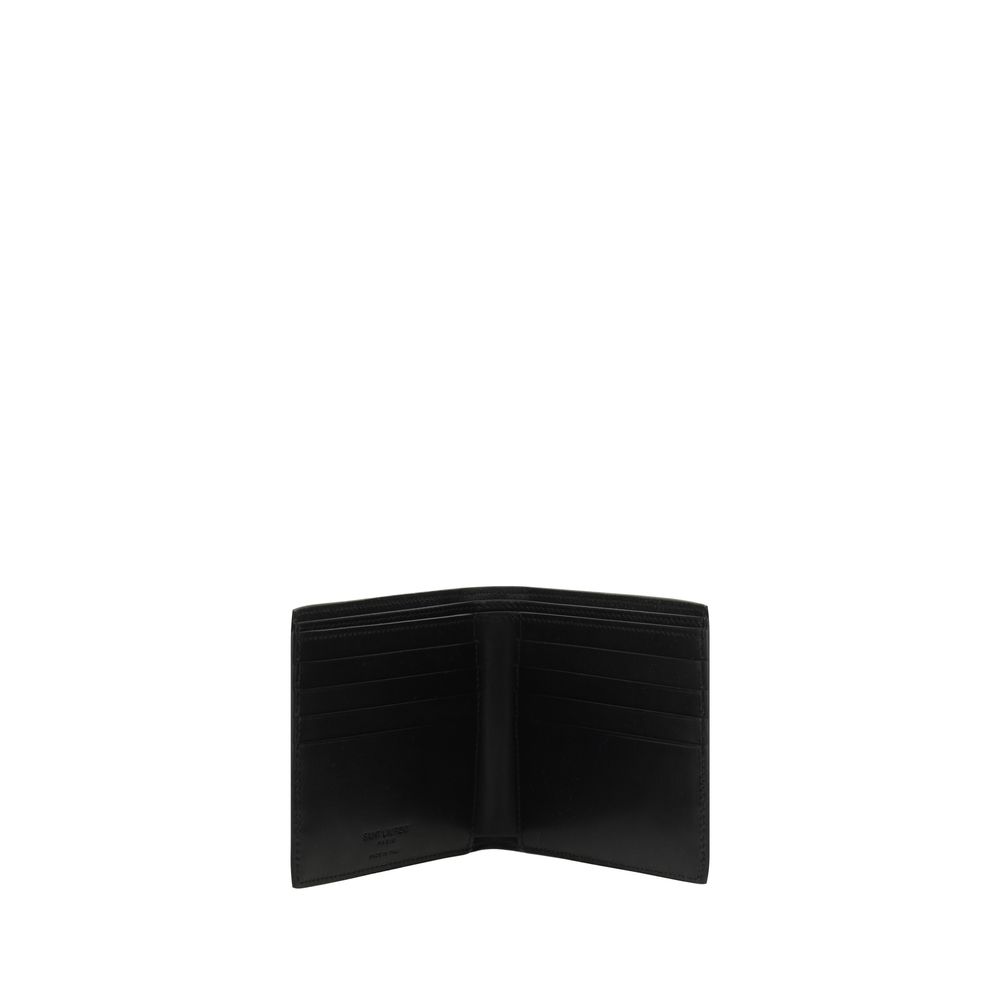 Saint Laurent Black Grained Leather Wallet