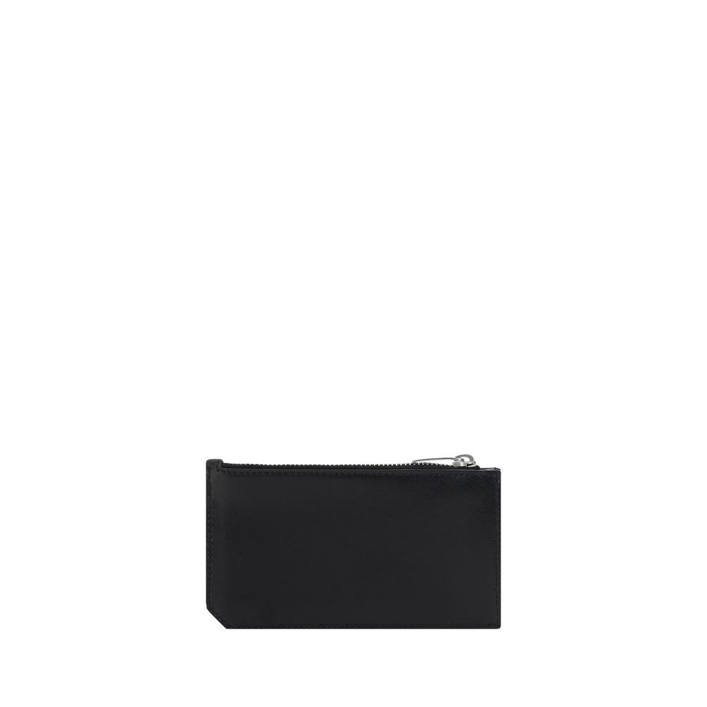 Saint Laurent YSL Slim Black Leather Card Holder