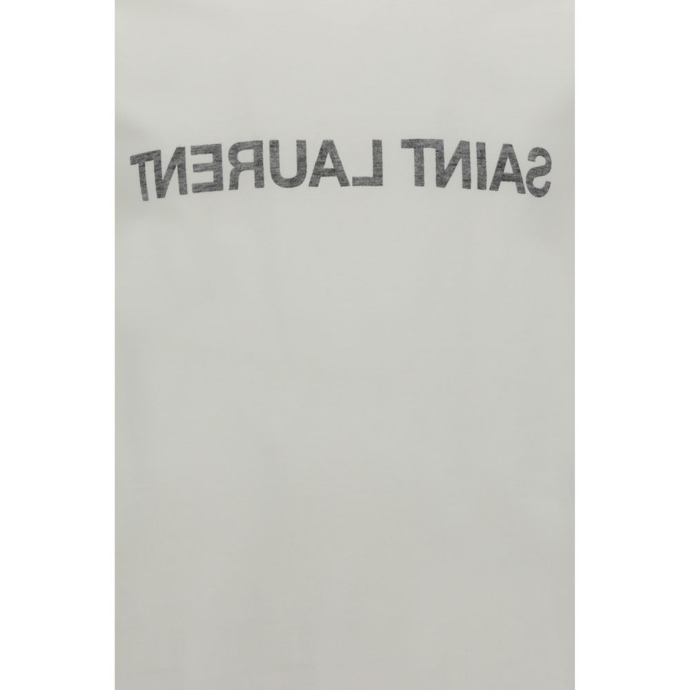 Saint Laurent Logo Reverse Cotton T-Shirt