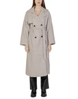 Only Minimalist Double Breasted Trench Coat - Beige 