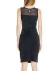 Armani Exchange Logo Sleeveless Midi Black Dress