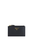 Prada leather coin & card purse/wallet - black