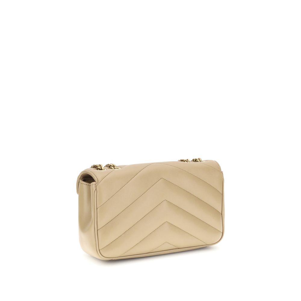 YSL Lou Lou Leather Chevron Quilted Shoulder Bag