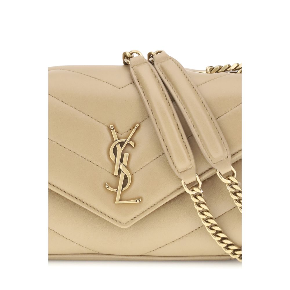 YSL Lou Lou Leather Chevron Quilted Shoulder Bag