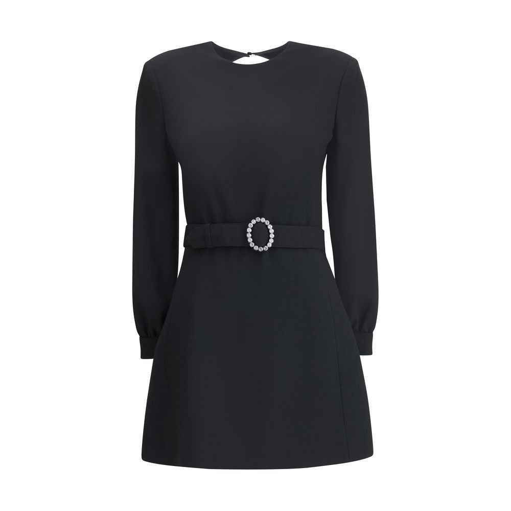 Saint Laurent Sablè Mini Dress With Cut Out Back