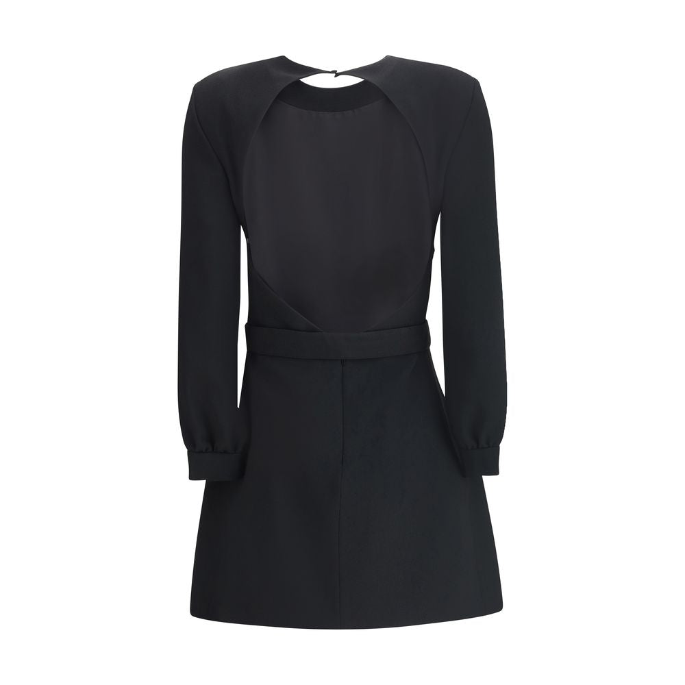 Saint Laurent Sablè Mini Dress With Cut Out Back