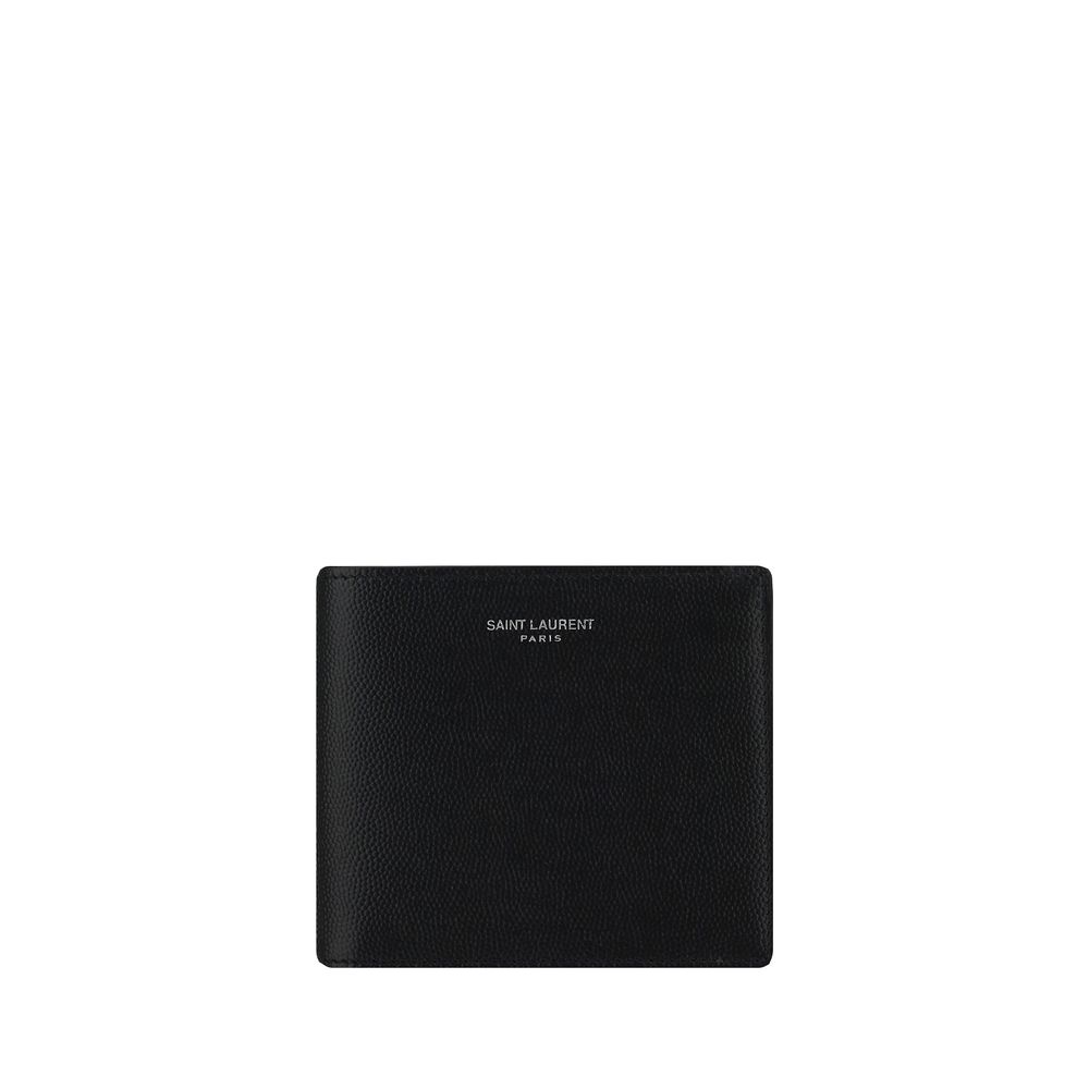 Saint Laurent Black Grained Leather Wallet
