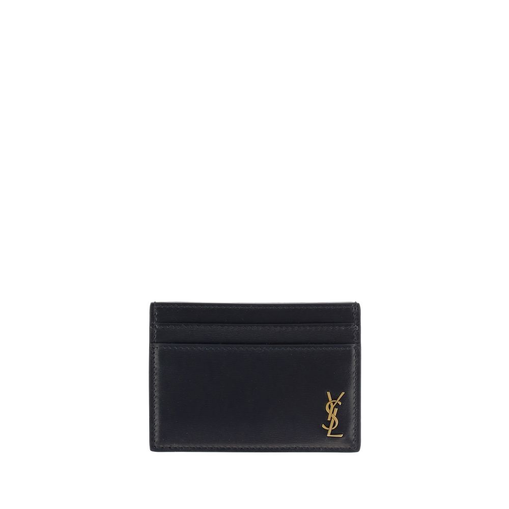 Saint Laurent YSL Slim Black Leather Card Holder