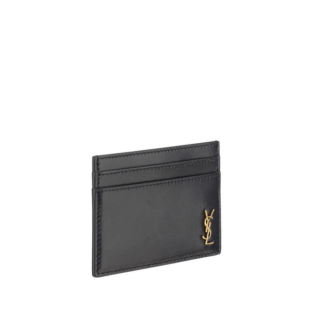 Saint Laurent YSL Slim Black Leather Card Holder