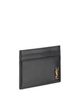 Saint Laurent YSL Slim Black Leather Card Holder