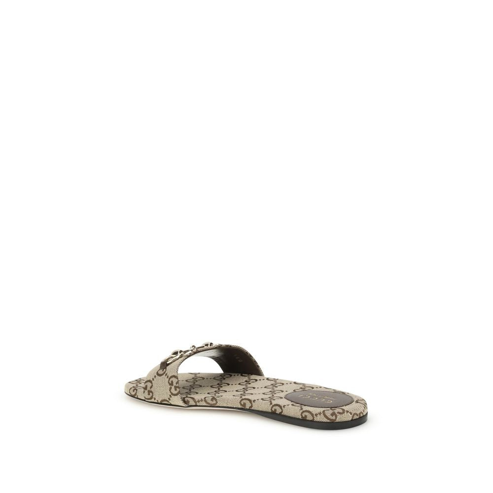 Gucci GG monogram canvas flat sandals