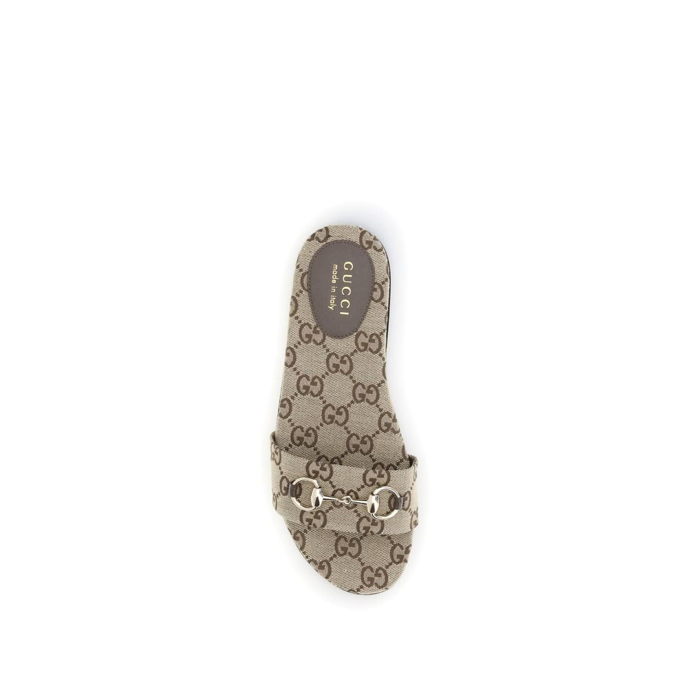 Gucci GG monogram canvas flat sandals