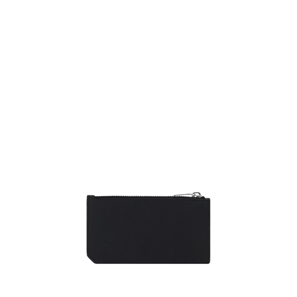 Saint Laurent Slim Black Leather Card Holder