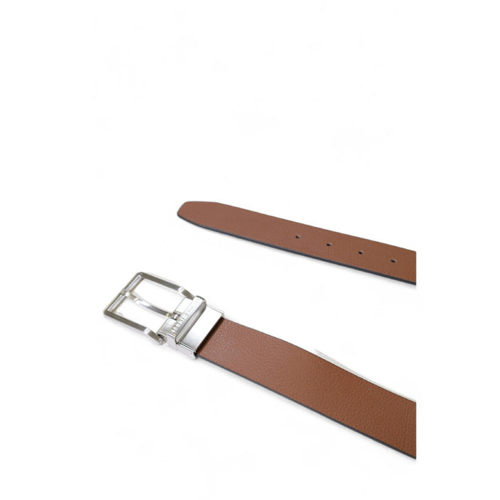 Tommy Hilfiger Minimalist Genuine Leather Square Buckle Brown Belt