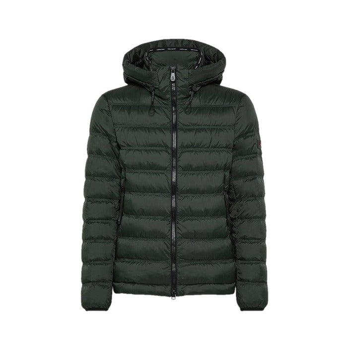 Peuterey Minimalist Hooded Zip-Up Puffer Jacket - green