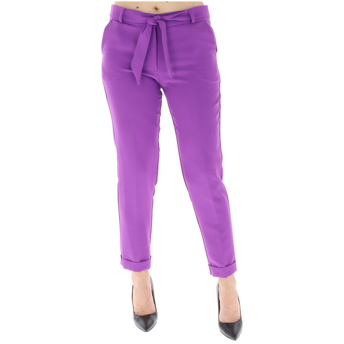 Sol Wears Women Slim Fit Crop Pants - purple 