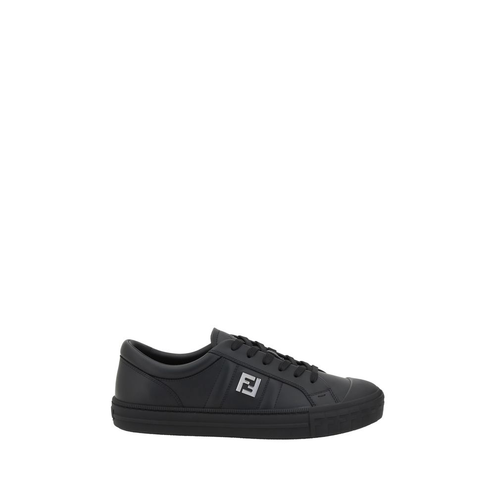 Fendi Leather Low Top Sneakers