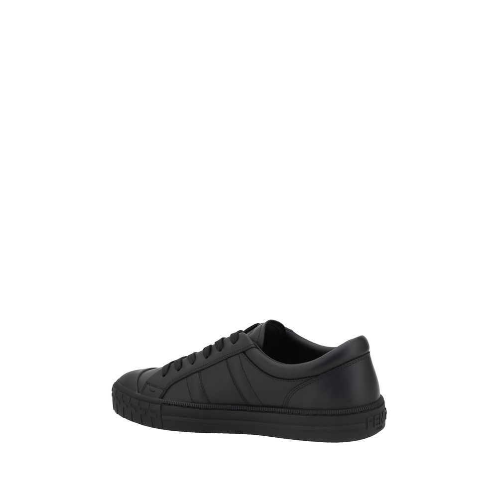 Fendi Leather Low Top Sneakers