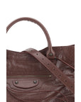 Balenciaga Brown Le City Medium Leather Shoulder Bag