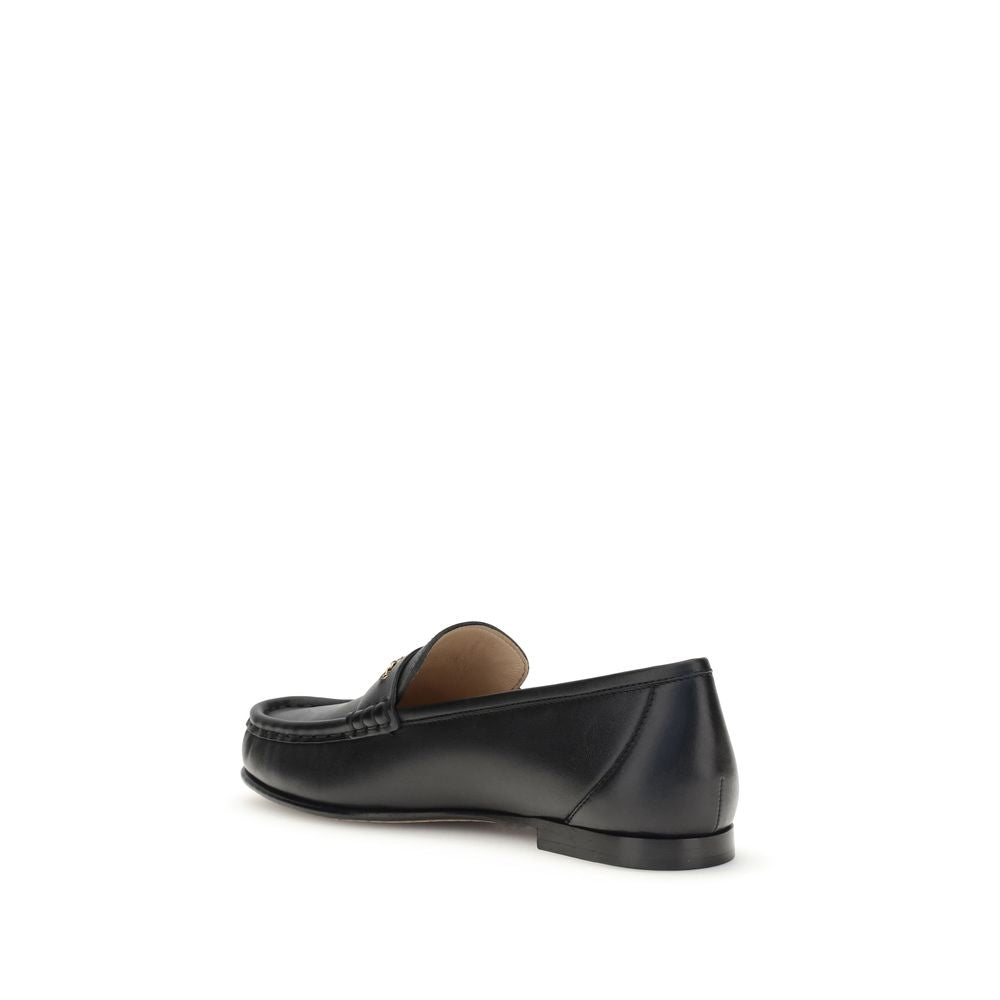 Chloé Black Leather Loafers