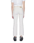 Vero Moda Logo Embellished Waist Raw Hem Straight Leg Chinos Beige