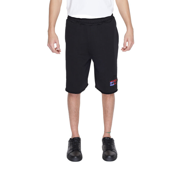 Underclub Logo Pure Cotton Long Shorts - Black