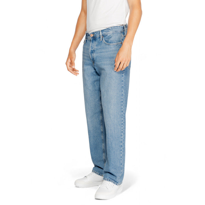 Jack & Jones Logo Wide Leg Fit Jeans Light Wash