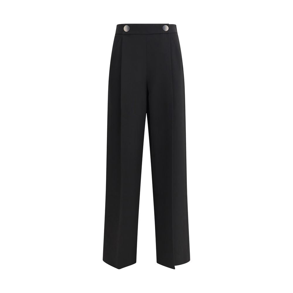 Giorgio Armani Black Silk Wide Leg Pants