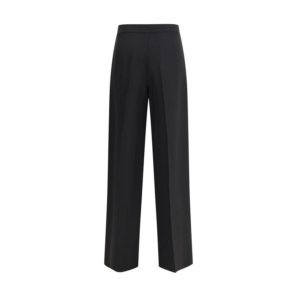 Giorgio Armani Black Silk Wide Leg Pants