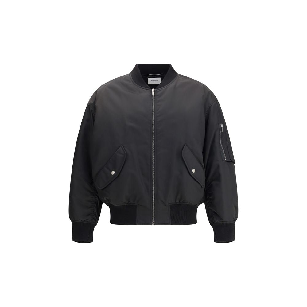 Saint Laurent Oversized black bomber Jacket