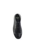 Saint Laurent All Black Leather Low Top Sneakers