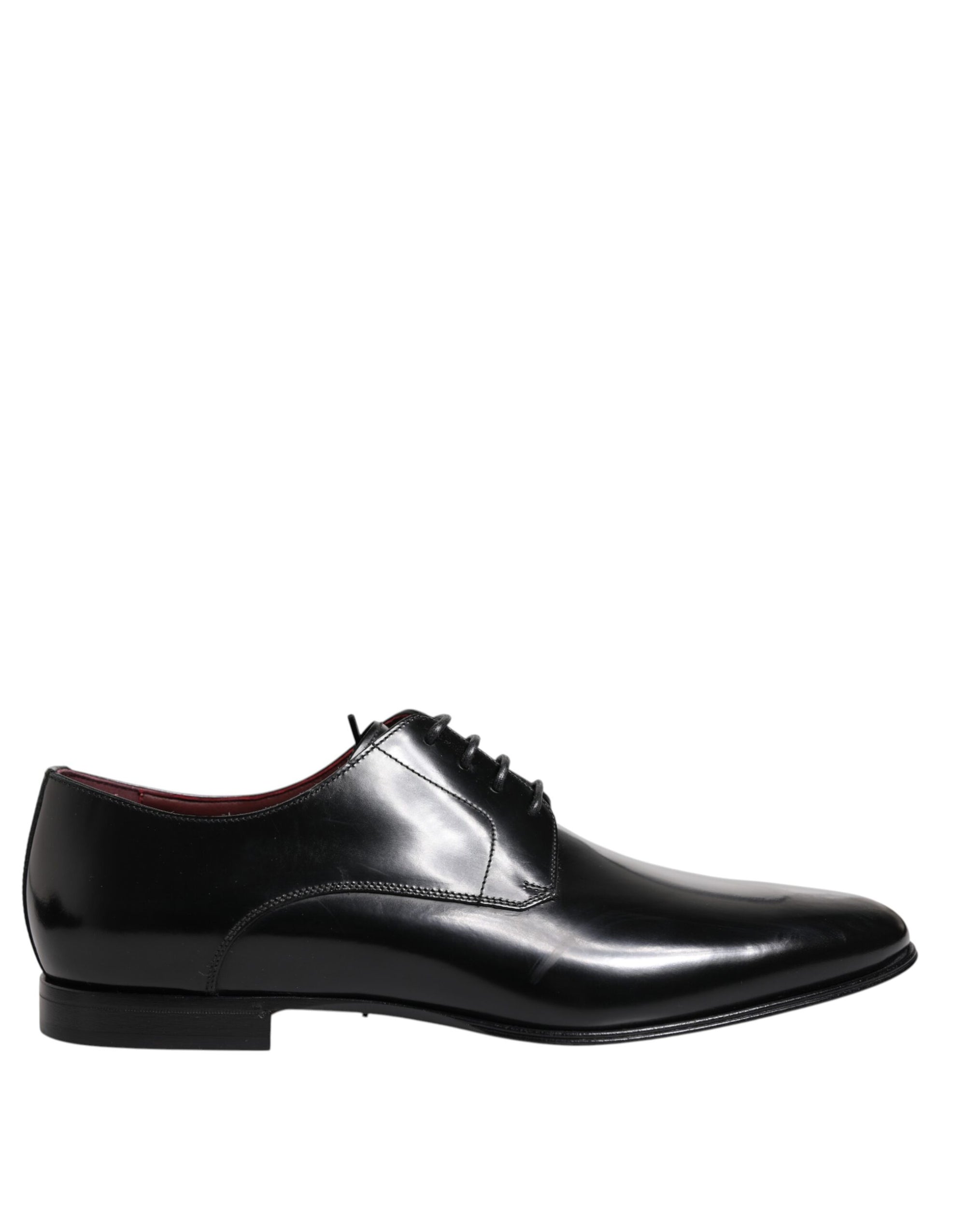 Dolce & Gabbana Black Leather Classic Derby Shoes