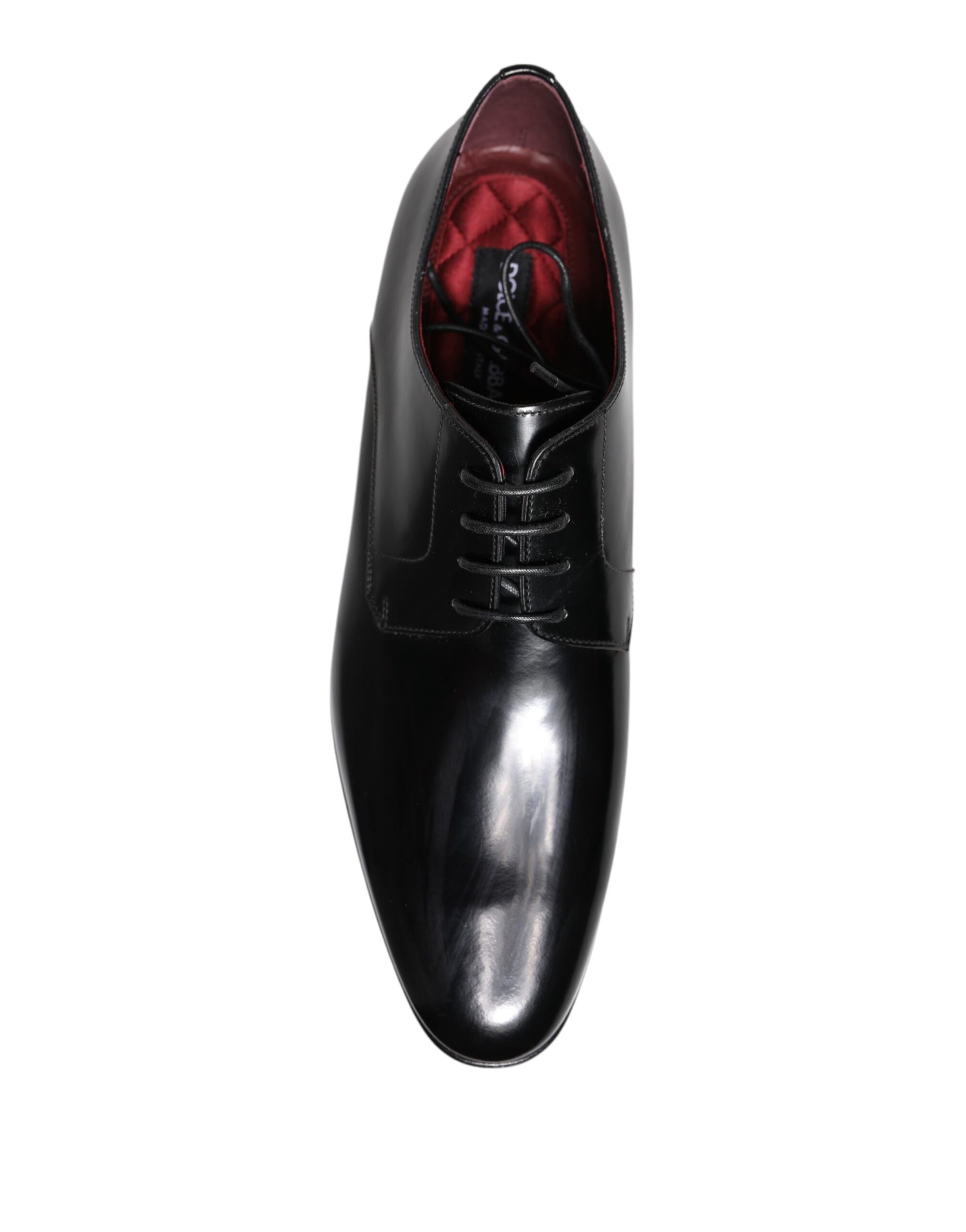 Dolce & Gabbana Black Leather Classic Derby Shoes