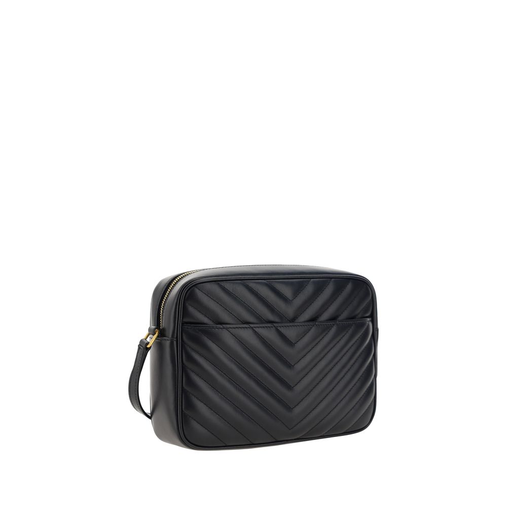 YSL Lou Lou Leather Chevron Quilted Shoulder Bag