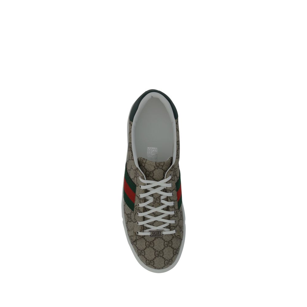 Gucci GG monogram low top lace up sneakers