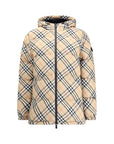 Burberry Hooded Checkered Down Jacket
