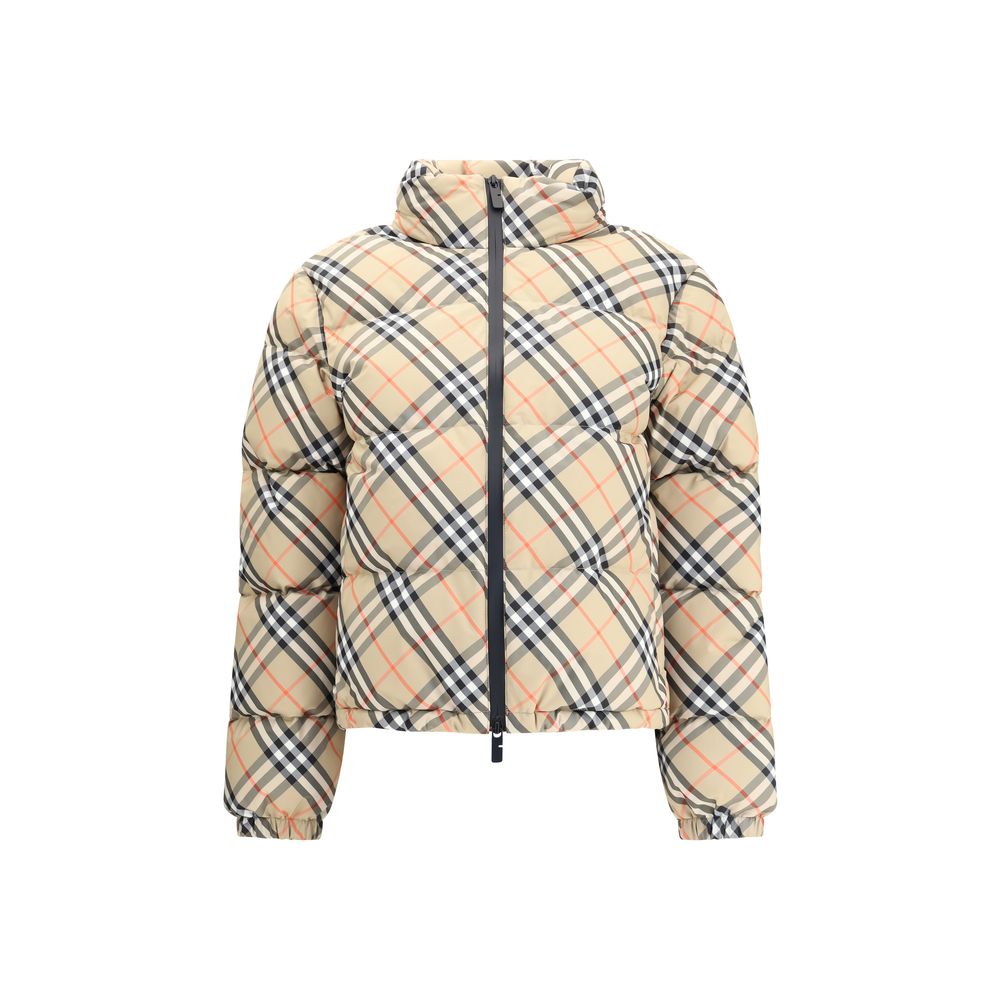 Burberry Checkered Down Puffer Jacket