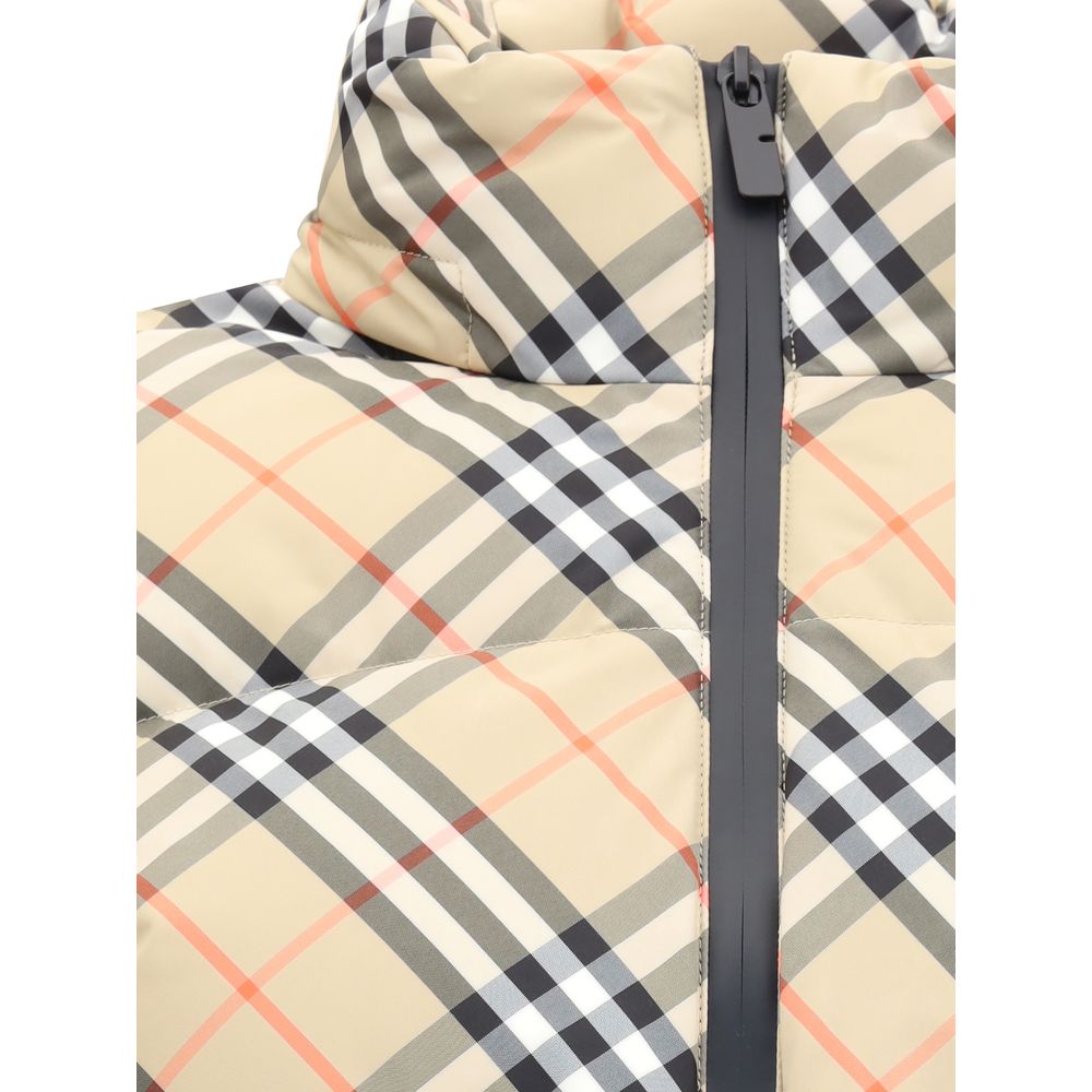 Burberry Checkered Down Puffer Jacket