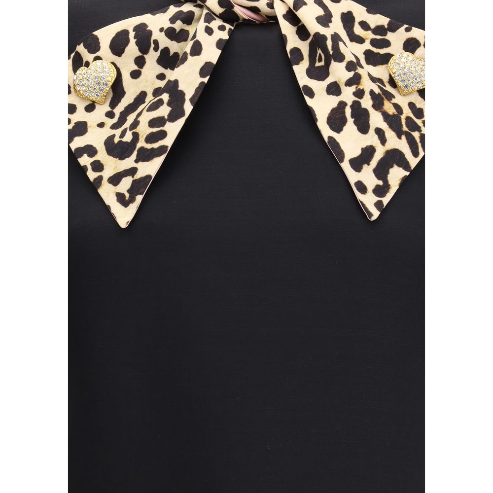 Valentino Leopard Bow Short Dress