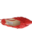 Jimmy Choo Chic Red Pointed Toe Leather Pump Flats
