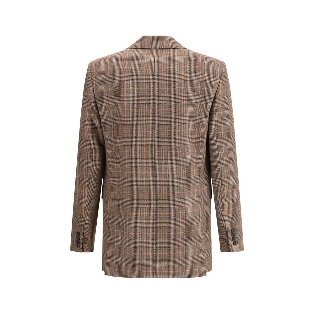 Saint Laurent Glen Checkered wool-cashmere Blazer